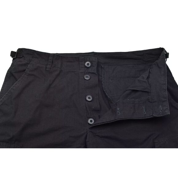NWOT- XXL Mil-Tec Brand U.S. Military style black prewashed lightweight Bermuda - Picture 4 of 10